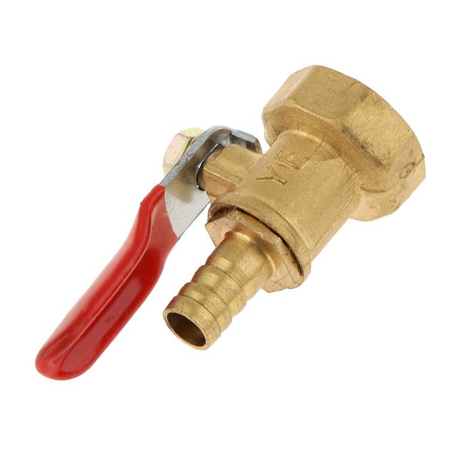 ZheElen Versatile Threaded Brass Ball Valve for Multiple Uses 20mm 8mm Red 1Set
