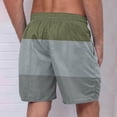 thumbnail image 4 of Plebaso Men's Beach Shorts Color Block Drawstring Casual Shorts Trendy Summer Vacation Shorts for Men, 4 of 4
