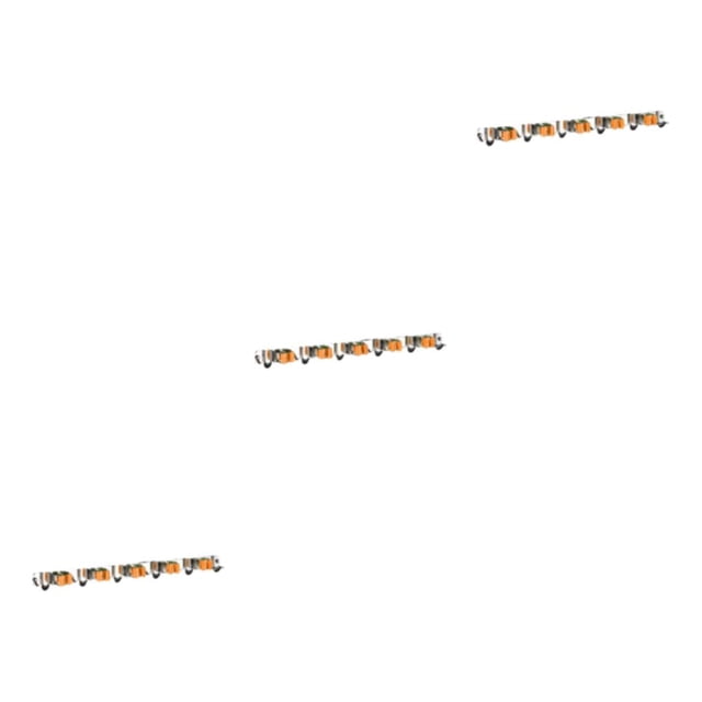 ZheElen Support Pratique pour Écouvillon en Acier Inoxydable - Fabrication Résistante à la Corrosion, Rapide, Robuste, Support Multifonction pour Écouvillon, Support pour Balai, orange, 5 Pinces et 6 Crochets, Ensemble de 3