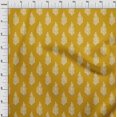 thumbnail image 4 of oneOone Georgette Viscose Yellow Fabric Block Dress Material Fabric Print Fabric By The Yard 42 Inch Wide-VM, 4 of 5