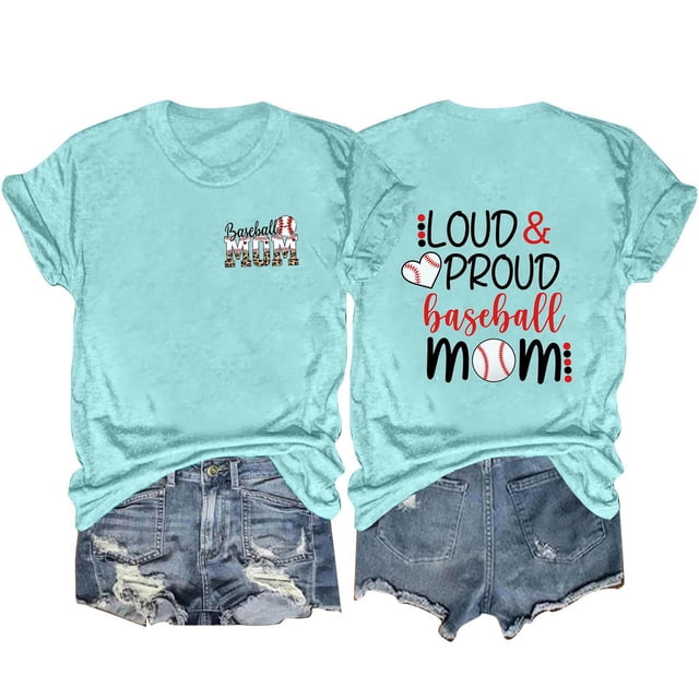 Haut Décontracté Ample à Manches Courtes pour Femmes, Imprimé de Lettres, Impression Recto Verso, Haut/chemise à Manches Courtes à Col Rond