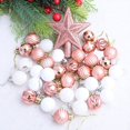 thumbnail image 4 of Rose Gold 36Pcs Christmas Ornament Set Colorful Painted Christmas Balls For Tree Decoration Party Gift Box Home Holiday Decor Shatterproof Plastic Hanging Balls 104G, 4 of 7