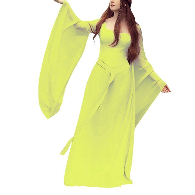 Ketyyh-chn99 Robes d'Été pour Femmes Robe Courte Robe de Fête Robe Droite Unie pour Vacances Robe à Enfiler Robe de Plage Jaune, TG