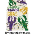 thumbnail image 3 of Yhmxh Décorations de Carnaval Décorations de Fête à Thème Carnaval Drapeaux de Table Mardi Gras Décorations de Carnaval Violettes Décorations de Fête Intérieures Extérieures Drapeaux de tables en Lin, 3 of 5