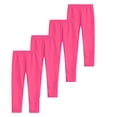 thumbnail image 2 of YUNAFFT Girls Stretchy Soft Leggings 3-12Y 4-Pack Lycra Spandex Pure Color Breathable Base Layer Pants, 2 of 9