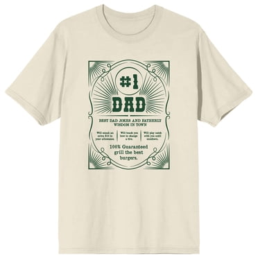 Dad La Vie de Papa, C'est le Numéro de Vie Rad 1 T-Shirt à Col Rond à Manches Courtes Naturel pour Homme - TTG