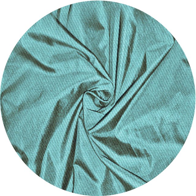 Ahgly Company Machine Washable Indoor Round Transitional Aquamarine Stone Green Area Rugs, 3' Round