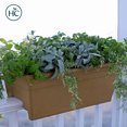 thumbnail image 4 of HC Companies SPX24DB0E2112-Inch Outdoor Plastic Deck Planter Box, Chocolate, 4 of 8