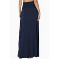 thumbnail image 2 of Jupe Longue Maxi Décontractée en Jersey Drapé Pliable pour Femmes P-3X, 2 of 7