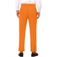 thumbnail image 3 of INSPIRE CHIC Men's Slim Fit Trousers Flat Front Solid Color Business Pants 38 Orange, 3 of 7