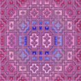 thumbnail image 1 of Ahgly Company Tapis d'Intérieur Lavable en Machine Carré Transitionnel Orchidée Violet, 7 Pieds Carré, 1 of 7