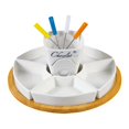thumbnail image 1 of Lipstore Home Tea Light Candle Fondue Set Ceramic Butter Warmer Set Melt Hot Pot Bowl B, 1 of 8