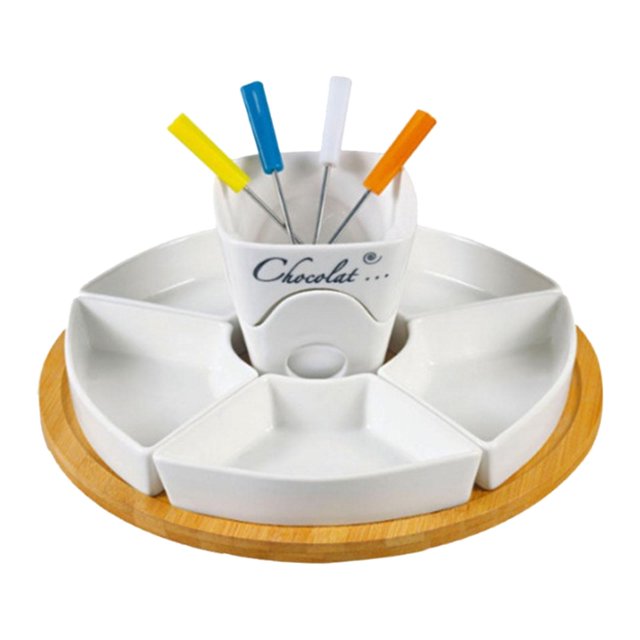 Lipstore Home Tea Light Candle Fondue Set Ceramic Butter Warmer Set Melt Hot Pot Bowl B