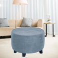 thumbnail image 4 of Round Ottoman Footrest Covers for Diameter 48-55 Gray Blue (Only Cover Not Chair), 4 of 7