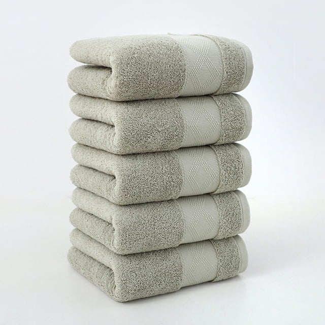 Fridja Ultra Soft Cotton 5 Pack Hand Towel Set 14x28 Inch, Fit for use in Beach, Bathroom, Kitchen, Gym, Spa & General Cleaning, Soft Compact & Lightweight Multi Purpose Absorbent Hand Towels