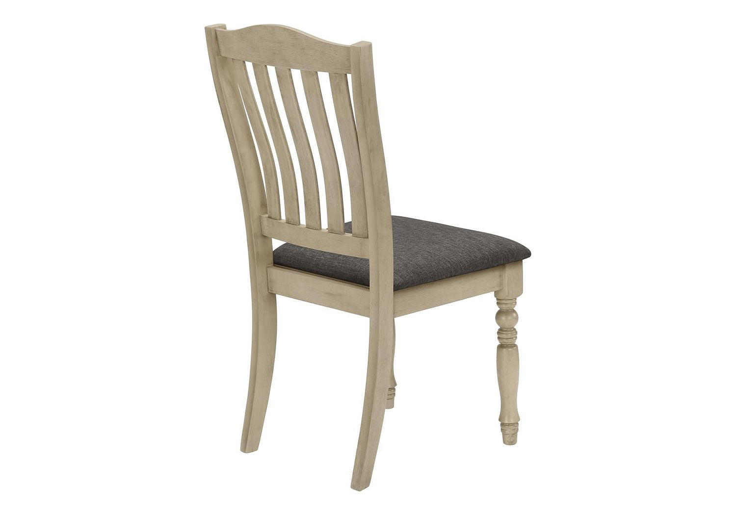 Monarch Specialties Chaise De Salle À Manger, 39 Pouces De Hauteur, Ensemble De 2, Rembourré, Salle À Manger, Cuisine, Coté, Gris Antique, Tissu Gris, Pieds En Bois, Transitionnel