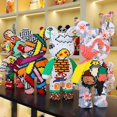 thumbnail image 3 of Giant Fluid Violence Bear Cartoon Love Violent Bear Bearbrick Colour Model Building Block Micro Diamond Bricks Kids Toy Gift Set, 3 of 4