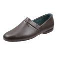 thumbnail image 1 of Pamir Men's Genuine Leather Opera Slippers with Memory Foam Insole and Leather Outsole Size US 9 M Brown, 1 of 9