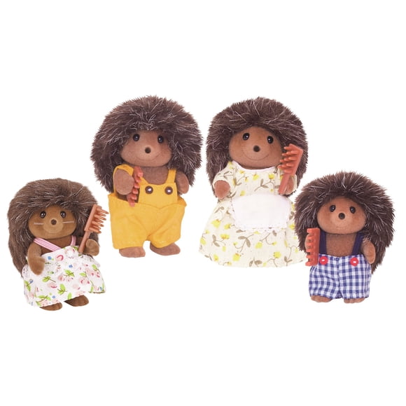 Famille de hérissons Calico Critters, lot de 4 figurines de collection