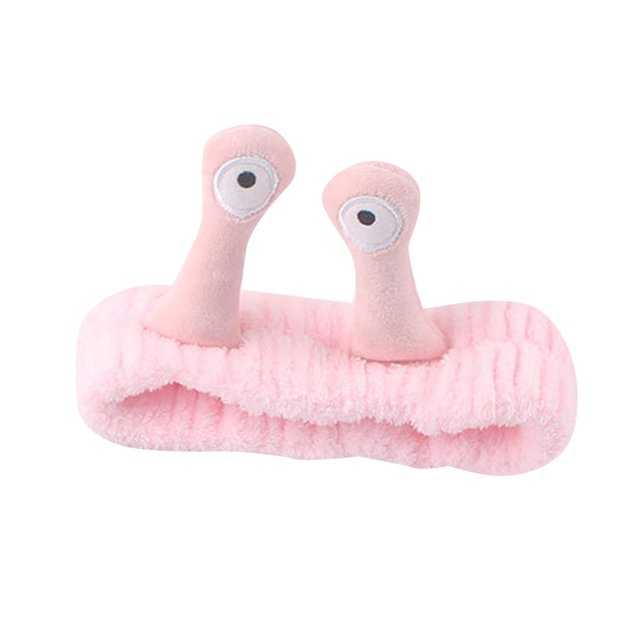 Bandeau de Pression en Peluche Mignon Multicolore pour Lavage du Visage