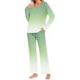 thumbnail image 2 of Sentmoon 2 Pcs Robes pour Femmes Vêtements de Nuit Col Rond Robe de Nuit pour Femmes Douce Confortable Décontractée Ensemble de Pyjama à Dégradé de Couleurs pour Femmes avec Poches pour Séjours à l'Hôtel Vert Menthe TTTG, 2 of 7