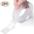 thumbnail image 1 of Clerance! Double Sided Tape -Multipurpose Removable Mounting Tape Reusable Strong Sticky Adhesive Tape Wall Tape Strips for Crafts, Paste Items, Fixing Carpet, Photo Frame(1 Roll,9.85 Feet)), 1 of 6