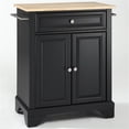 thumbnail image 3 of Bowery Hill Traditional Wood Kitchen Island in Black/Natural, 3 of 7