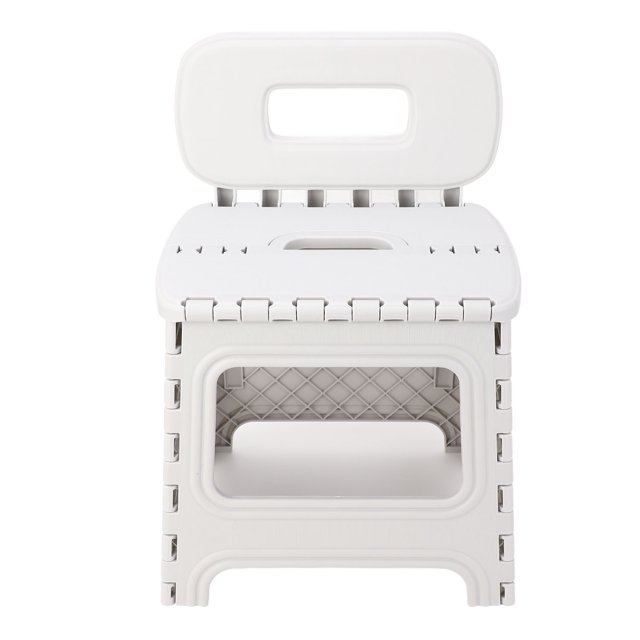 Folding Step Stool for Adults and KidsNon Slip Folding Stools with Handle Compact Plastic Foldable Step Stool for Bathroom Bedroom Kitchen, PP