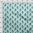 thumbnail image 2 of oneOone Viscose Jersey Fabric Leaves & Floral Block Print Fabric BTY 60 Inch Wide, 2 of 4