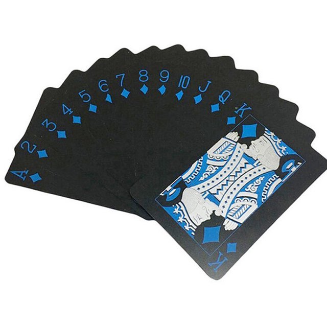 54pcs Fine-quality Plastic PVC Poker Waterproof Black Playing Cards Creative Gift Practical Magic Poker Gaming Cards