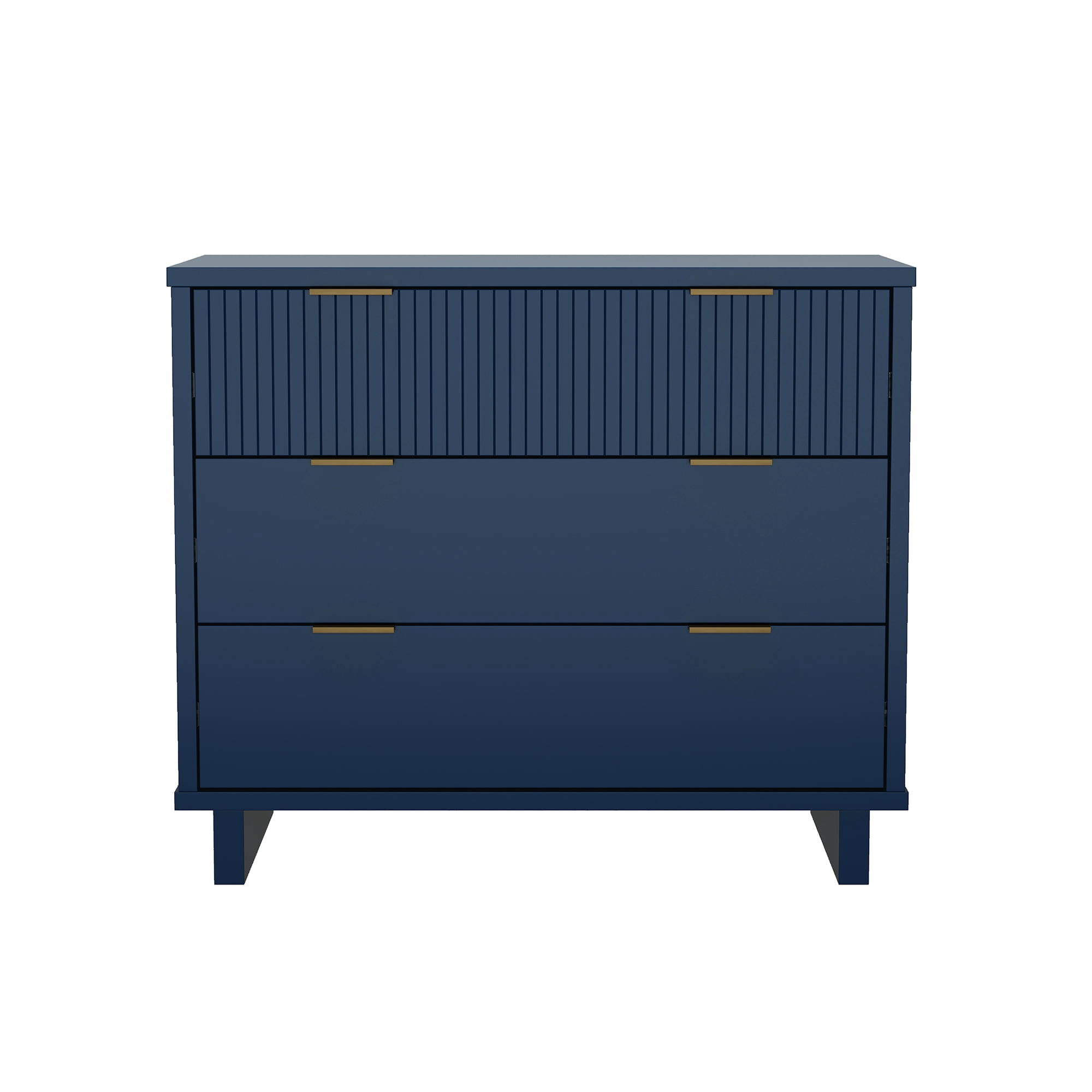 blue dresser canada Manhattan Comfort Granville 2-Piece Modern Solid Wood Tall Narrow and Standard Dresser Set