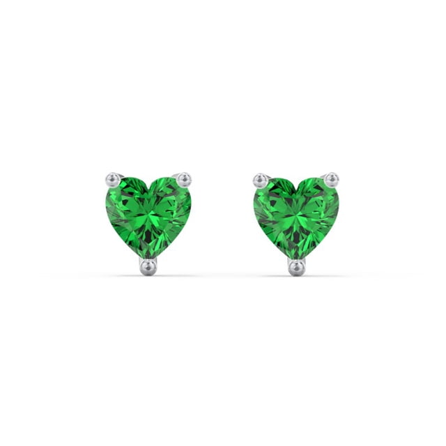 Boucles d'Oreilles Clous Pierre de Naissance Cœur