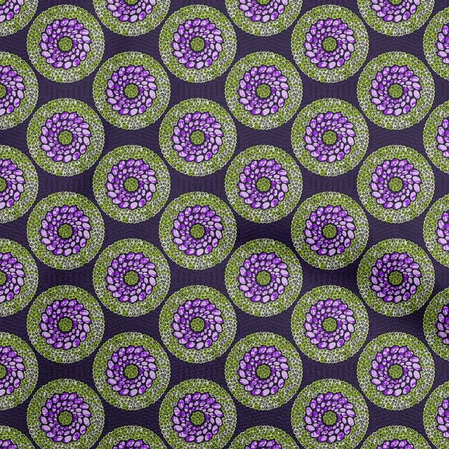 oneOone Cotton Poplin Green2 Fabric Asian Mandala Sewing Craft Projects Fabric Prints By Yard 56 Inch Wide