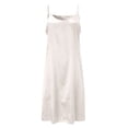 thumbnail image 4 of Vente de Liquidation 2025 Chemises de Nuit et Robes de Nuit pour Femmes Mode Robe Unie Sans Manches à Bretelles Col en V Robe Ample Robe de Nuit Maison, 4 of 5