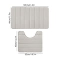 thumbnail image 3 of Meitianfacai s Bathroom Rugs Sets 2 Memory Foam Bath Mat Set Bathroom Rugs Practical for 2 PCS Toilet Mats Soft Cozy Water Absorbent Non-Slip Thick Machine Washable Easy to Dry, 3 of 8