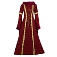 thumbnail image 1 of lSLJS Medieval Robe Rétro Renaissance pour Femmes, Robe Maxi Medieval pour Femmes, 1 of 4