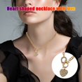 thumbnail image 2 of XZNGL New Fashion Lovers Heart-Shaped Love Necklace Clavicle Chain Holiday Gift, 2 of 9