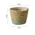 thumbnail image 2 of Pots for Plants Flower Pot Lid Storage Basket, Plant Weaving Basket, Rice Straw Pot, 2 of 2