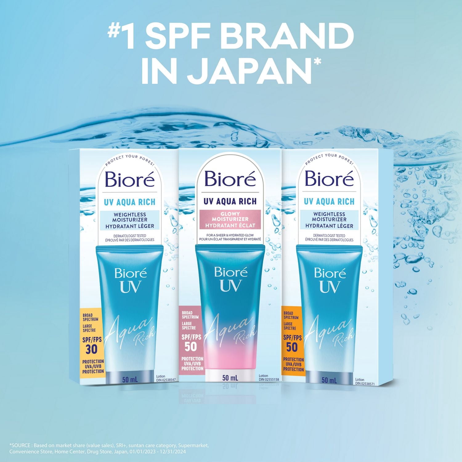 Bioré UV Aqua Rich Glowy Moisturizer with SPF 50