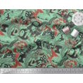thumbnail image 4 of Soimoi Georgette Viscose Fabric Food,Animals & Text Print Fabric by The Yard 42 Inch Wide, 4 of 5