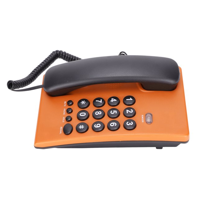 Corded Telephone, Last Number Multi Functional Landline Mute Function Battery Free With Dual Magnetic Handset For Home For Office Red,Pink,Blue,Orange,Rose Red