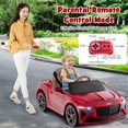 thumbnail image 4 of Costway 12V Licensed Bentley Bacalar Kids Electric Ride-on Car with Remote Control Red, 4 of 10