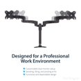 thumbnail image 3 of Articulating Dual Monitor Arm - Grommet / Desk Mount with Cable Management & Height Adjust, 3 of 9