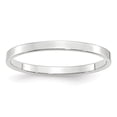 thumbnail image 1 of 10K White Gold 2mm Light Weight Flat Band Size 5, 1 of 3
