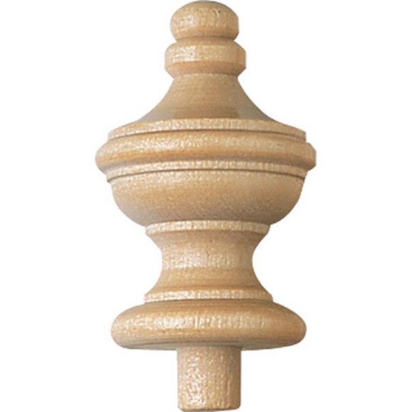 ROCKLER Birch Turned Finial 3-¼” x 1-½”– Ready-to-Finish Birch Accent Wooden Furniture Parts - Finials for Bed Posts to Enhance Decor – Perfect Wooden Finials for Crafts, DIY & Restoration