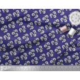 thumbnail image 2 of Soimoi Rayon Crepe Fabric Leaves & Floral Block Print Sewing Fabric Yard 46 Inch Wide, 2 of 4
