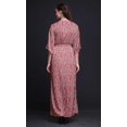 thumbnail image 2 of Bimba Robe Longue Imprimée en Rayonne à Feuilles, Taille Smockée, Fente Latérale, Robe pour Femme - Xxx-Grand, 2 of 6