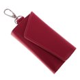 thumbnail image 1 of Portable Leather Key Holder Card Bag Case Purse Men Women Pouch rose, 1 of 8