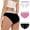 Hot Pink, variant on EGNMCR Women's Cotton Underwear, High Waist Breathable Briefs, Soft Underpants, Ladies Stretch Panties 3PC Women's Comfortable High Waisted Panties Women's Physiological Underpants Women Panties