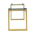 thumbnail image 5 of Gyna Large Coffee Table – Elegant Glass Top with Shiny Gold Legs, Modern Design, 5 of 5